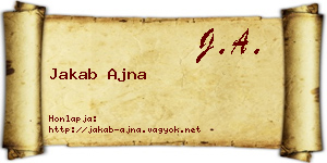 Jakab Ajna névjegykártya